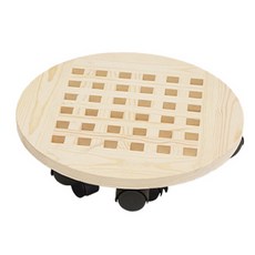 Get Choice 移動式附輪花盆架, 原木