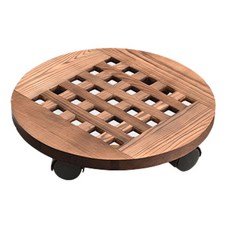 겟초이스 이동식 바퀴 화분대, 우드, 1개