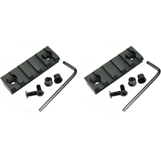 Salz keymod 5槽鋁合金支架 2件組, 黑色, 2個