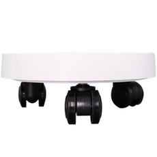 12圓形移動式花盆底座, 白色