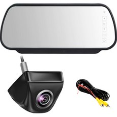 ICar 室內鏡後方監視鏡型鍍鉻攝影機, icar-006s, 黑色