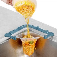 Herb Plus 側邊可折疊水槽廚餘過濾網架 + 過濾網 50p + 固定膠帶組, 1套