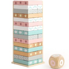 木玩 幼兒骨牌積木抽取遊戲, 混合顏色, 1個