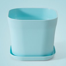 AROMOOD 輕量方形花盆 含底盤, 藍色