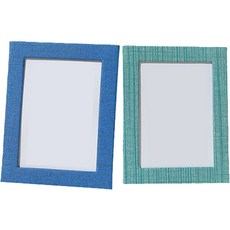 LEANNVERE 照片桌上型納骨塔喬遷室內裝飾迷你相框2件組 5, 藍色, 綠色, 2個