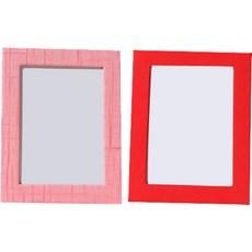 LEANNVERE 照片 桌上型 納骨塔 喬遷禮物 室內裝飾 迷你相框 2件組 1, 粉紅色, 紅色, 1個