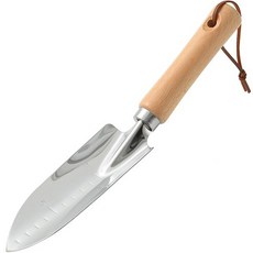 家用花盆 小 10原木把手不鏽鋼鏟, 1個