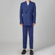 카포넬 남성용 린넨 데일리 플랩포켓 더블 수트 + 바지 정장세트 CU3002