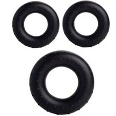 NEOLIN 運動用品 肌肉按摩小型甜甜圈環 3入, 黑色