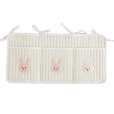 반데어 유아용 침대 기저귀 수납 걸이, 3포켓(토끼), 1개