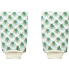 컬라피 양면 때 타월, 그린, 2개, 1개입