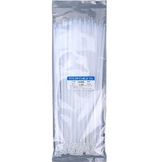 Bluefog 電線整理束線帶 02 白色 4.8 x 600 mm, 100個