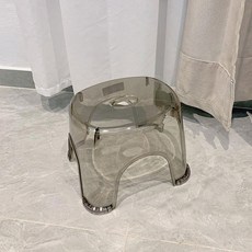 순잠 아크릴 스툴 미끄럼방지 욕실 때밀이 의자 01 초코, 브라운