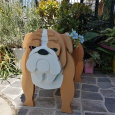 Leovince 室內花盆整理架 花壇底座 英國鬥牛犬, 混合色