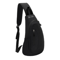 A Big運動登山戶外包 多功能斜背包, 黑色