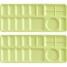 韓國製 Roya 團體膳食 美耐皿 新方形 餐盤 706 10入組, 淺綠色, 10個