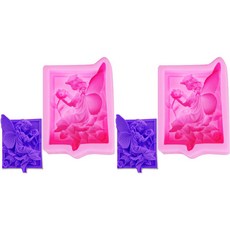 石膏芳香劑模具 手工花仙子 1孔 2入, 單一顏色