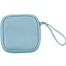 클레어라 충전기 이어폰 보관 휴대용 가방, 블루, 1개