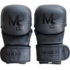 Maxim皮革異種格鬥泰拳拳擊開指手套, 黑色