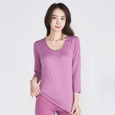 女款天絲柔軟9分袖內搭衣