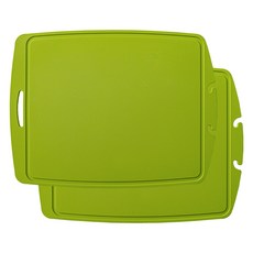 LOHJA Rohya副食品矽膠砧板, 綠色, 2個