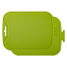 LOHJA 圓角立式矽膠砧板, 綠色, 2個