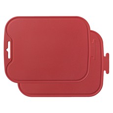 LOHJA 圓角立式矽膠砧板, 紅色, 2個