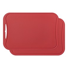 LOHJA 韓國製方形矽膠砧板 2入, 紅色