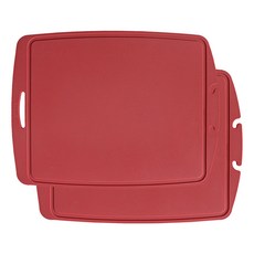 LOHJA Rohya副食品矽膠砧板, 紅色, 2個