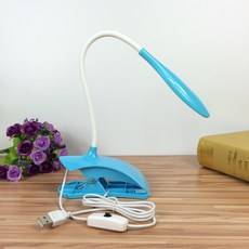 마켓피아 집게 조명 책상 LED 스탠드, 02 블루