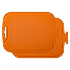 LOHJA 圓角立式矽膠砧板, 橘色, 2個