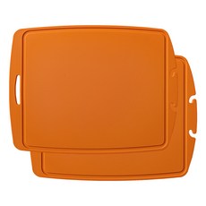 LOHJA Rohya副食品矽膠砧板, 橘色, 2個