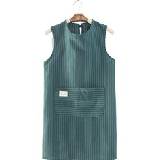 MA 條紋背心連身裙式圍裙, 綠色, 1個