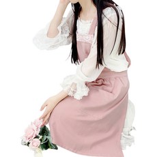 MA 패브릭 베이직 앞치마 TYPE1, 핑크, 1개