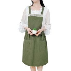 MA 패브릭 베이직 앞치마 TYPE1, 그린, 1개