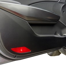 Black Label汽車高級碳纖維車門蓋貼 4片組, 起亞, 黑色, EV6