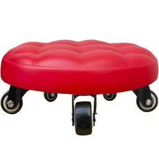 麵包造型柔軟滑輪矮凳, 紅色, 1個