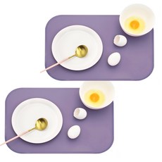 Siliconestory 白金橢圓餐墊 2入, 薰衣草紫, 42 x 29 cm, 2個