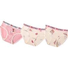 Aippum 女童款 可愛莫代爾檸檬維他命三角內褲 3件組 C43