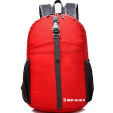 NEW SHIELD 다용도 접이식 백팩 등산배낭 17L, 레드
