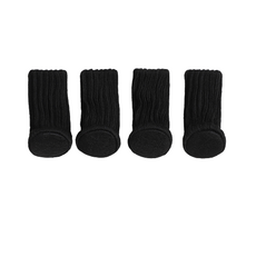 패브릭 소음방지 의자 발 커버 라운드 4p, 주름 블랙, 4개