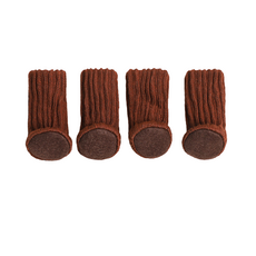 패브릭 소음방지 의자 발 커버 라운드 4p, 주름 커피