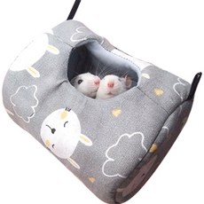 펫플로우 반려동물 동글동글 꿀 주머니 햄스터 둥지 하우스 17 x 13 cm, 토끼, 1개
