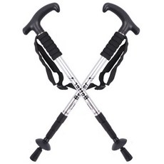 ThinkPie 4節強化輕量登山杖 08 T型 1入, 銀色