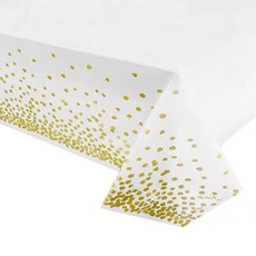 Yoromkorom高級一次性派對桌布 金色, 2個, 1件