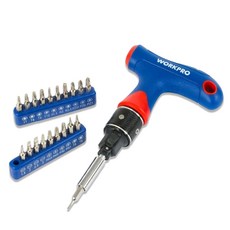 Workpro 雙 T 型手柄棘輪螺絲刀套組, 1套