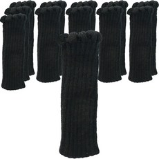 다해유 귀여운 니트 의자 커버 12p, 블랙, 12개