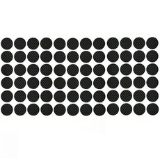萬能多用途黏貼墊 圓形1號 5入, 黑色, 72個