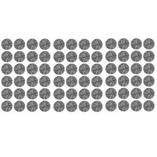 Dahaeyu 多用途黏貼墊 素面圓形1號 5入, 灰色, 72個