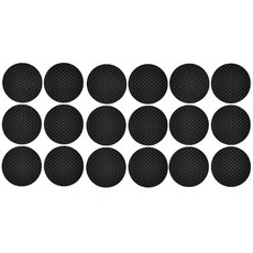萬能多用途黏貼墊 圓形3號 5入, 黑色, 18個